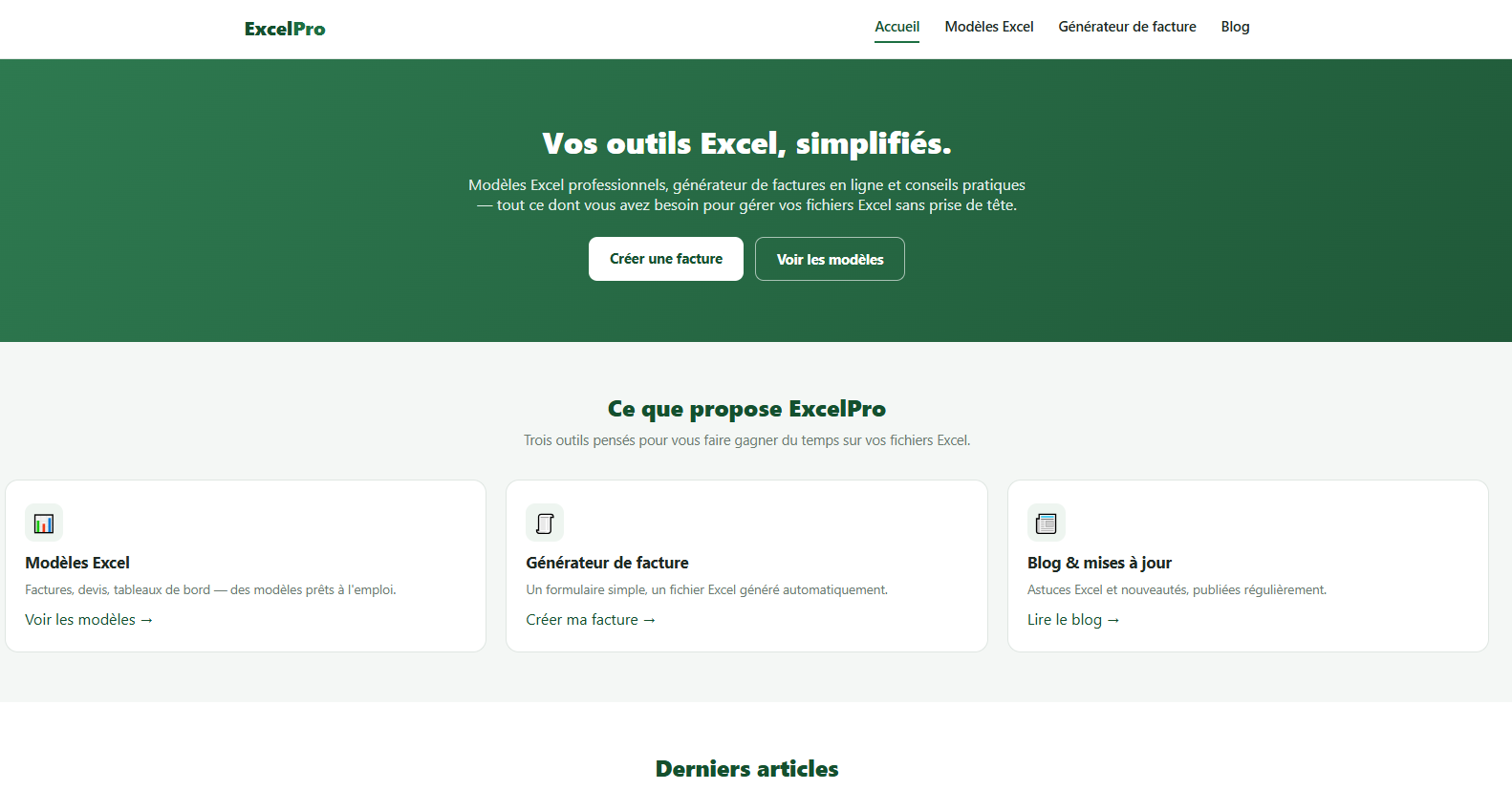 ExcelPro boutique de fichiers Excel