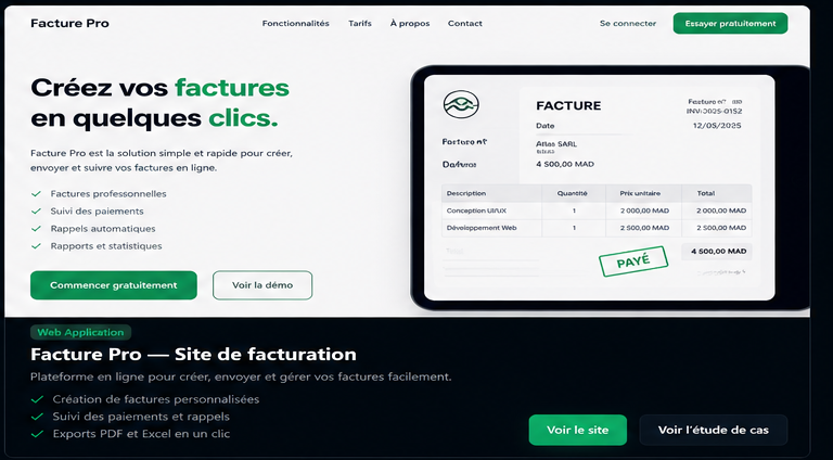 Facture Pro — site de facturation